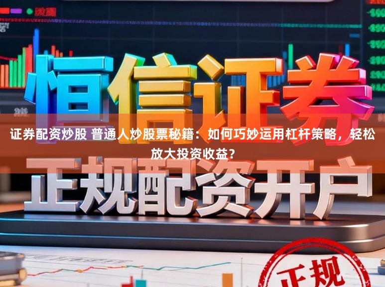 证券配资炒股 普通人炒股票秘籍：如何巧妙运用杠杆策略，轻松放大投资收益？